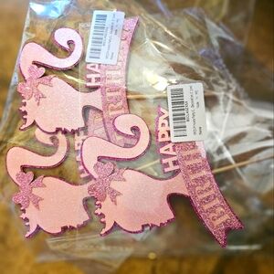 Girls Barbie themed birthday cake picks